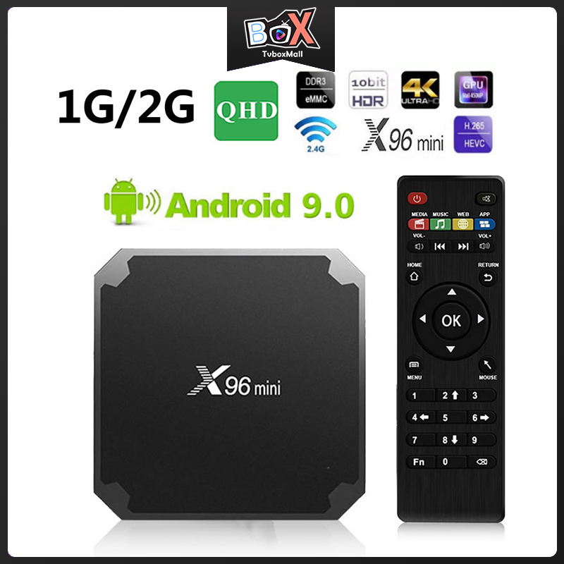 Tv Box Thông Minh X96 2gb 16gb Amlogic S905W Lõi Tứ 2.4ghz Wifi Android 9.0 Và Phụ Kiện