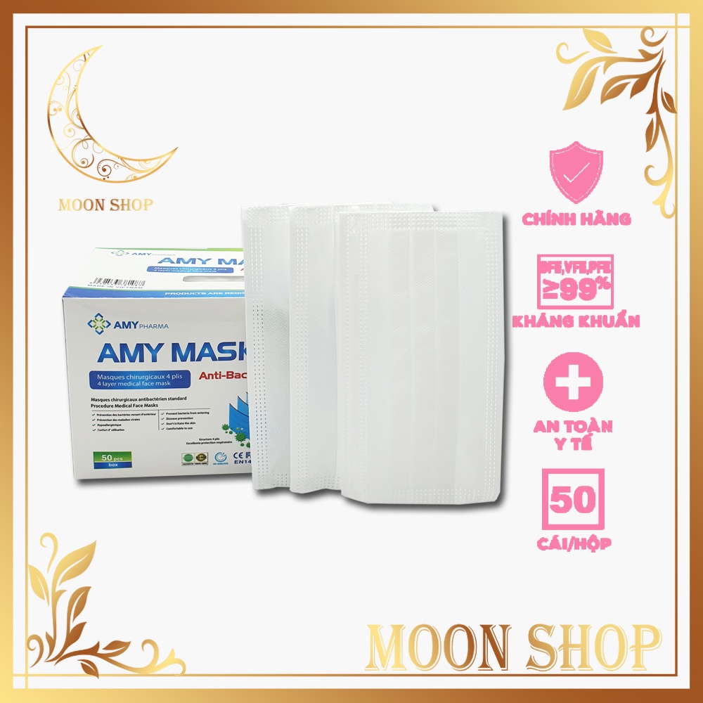 Hộp khẩu trang y tế  50 cái màu trắng 50 cái giá rẻ