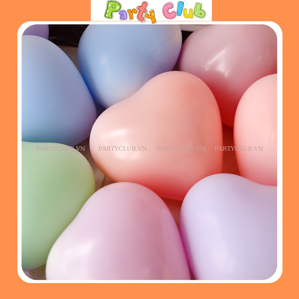 Bóng hình trái tim màu pastel trang trí tiệc