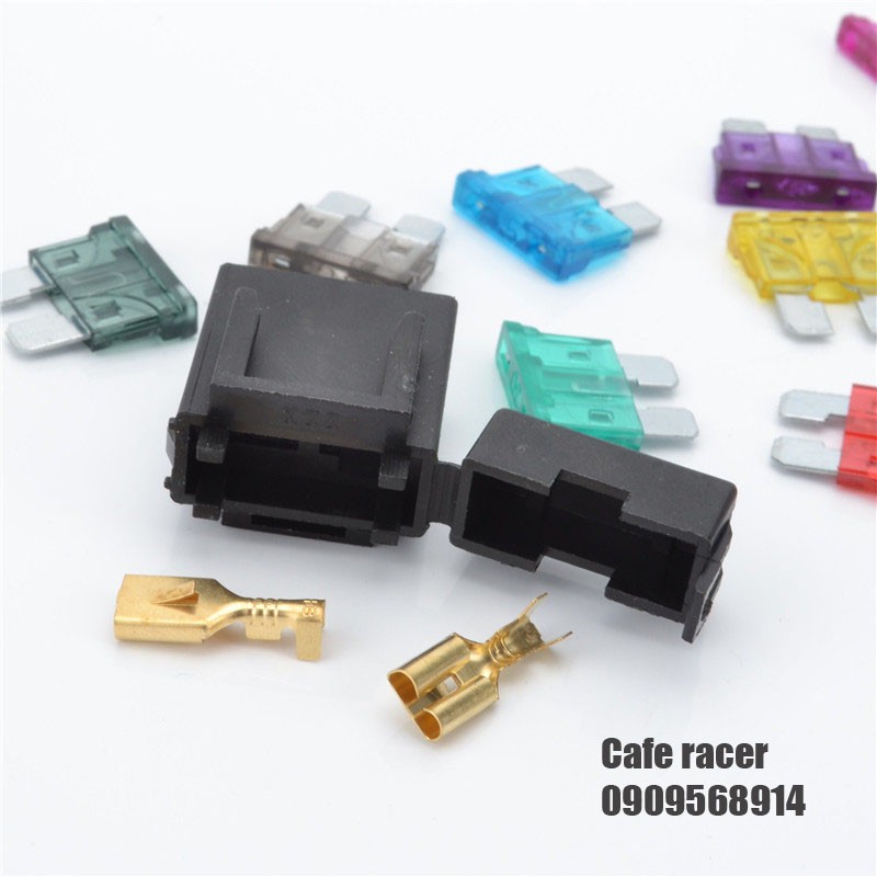 Hộp cầu chi xe máy ô tô 10A-15A-20A-25A không dây điện