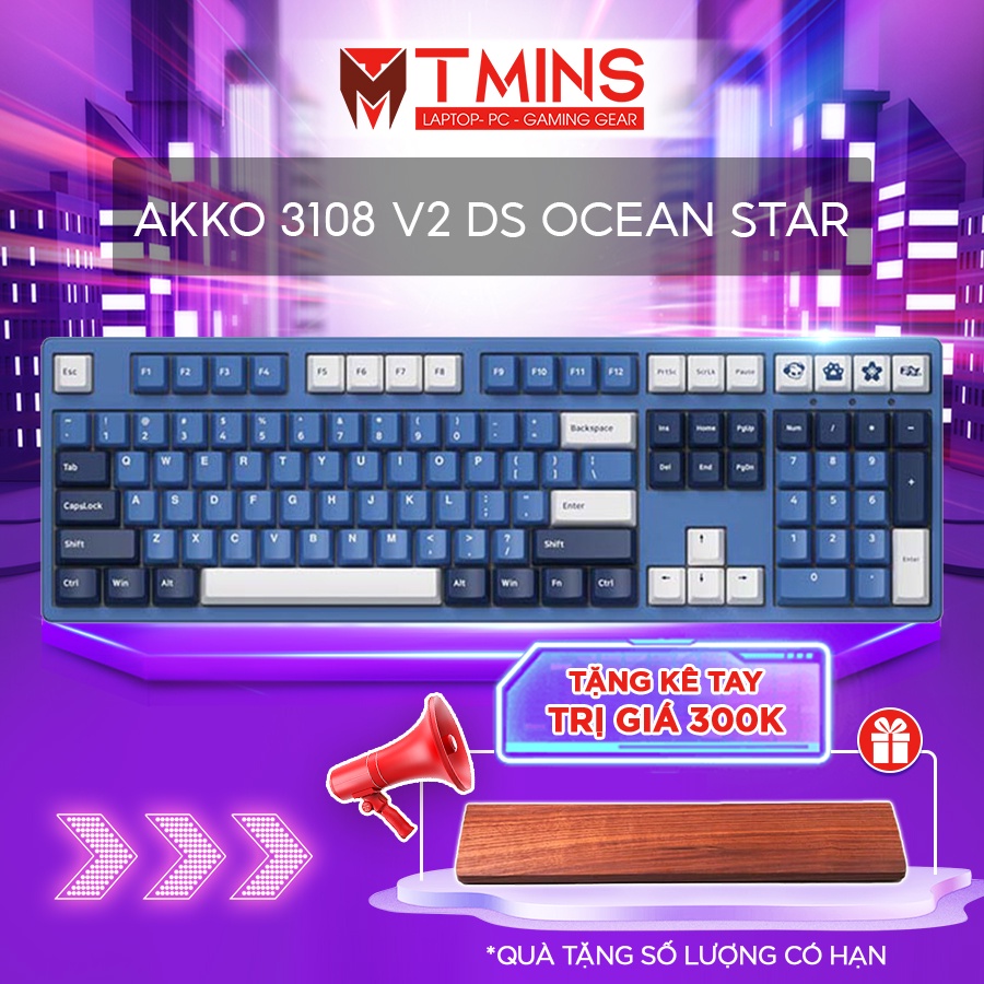 Bàn phím cơ AKKO 3087 v2 DS Ocean Star (Akko sw v2)