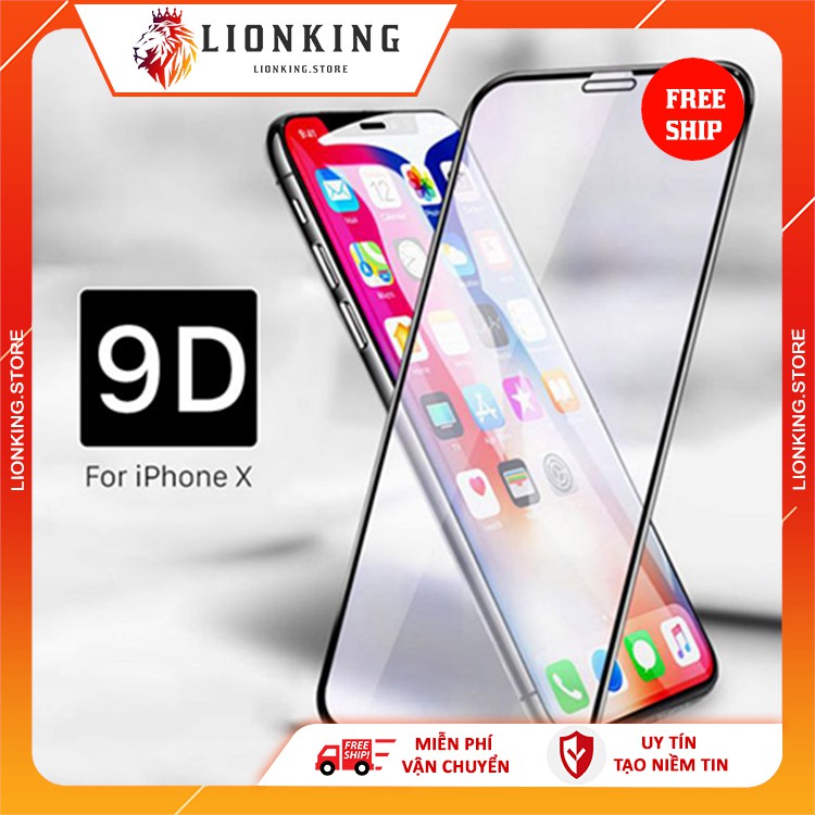 Kính cường lực 9D chữ T full màn chống vân tay cho iphone 6 Plus 7 8 Plus X XR XsMax 11 12 13 Pro Max