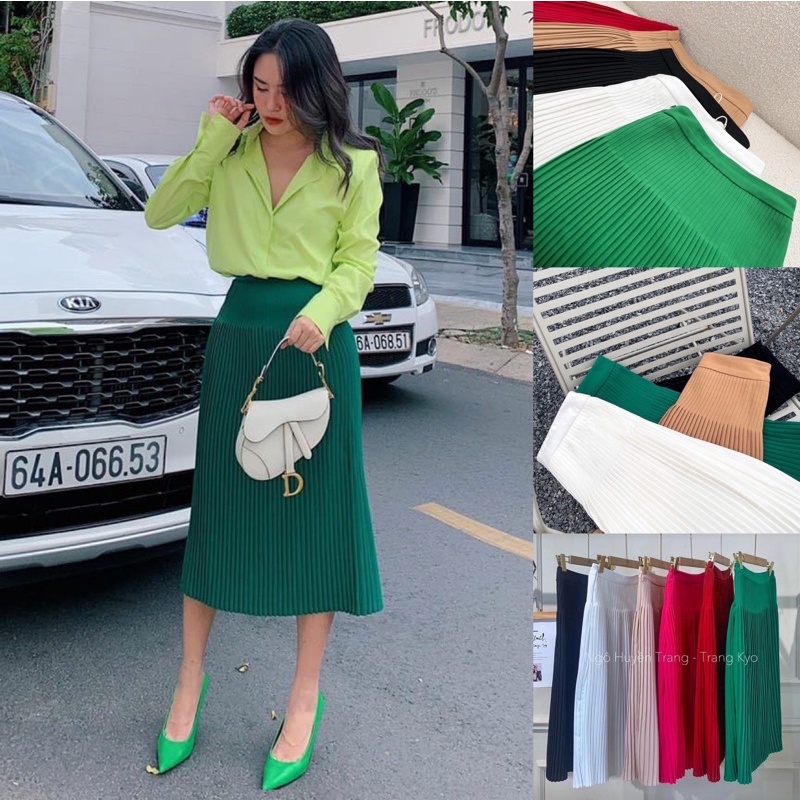 Chân Váy Dập Ly Dài - hàng cao cấp - thiết kế độc quyền - ảnh thật 100% chính chủ Trang Kyo