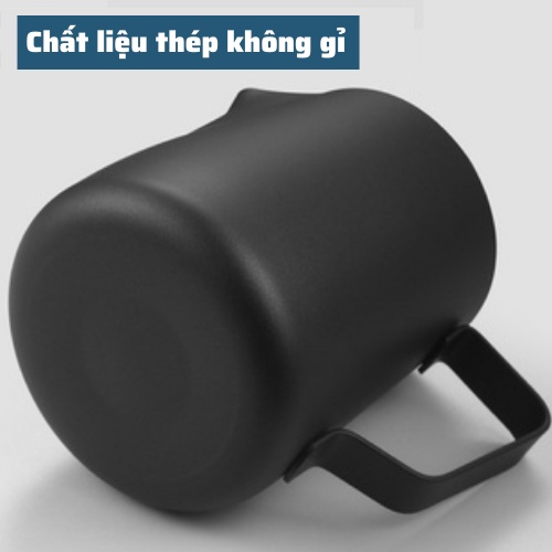 Ca đánh sữa lạnh Inox 304 cao cấp dung tích 350-600ml pha latte tạo hình nghệ thuật cà phê Espresso