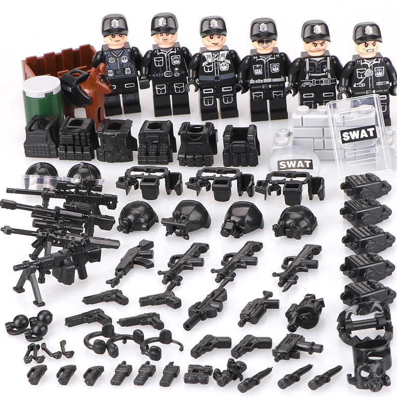 Khối lắp ráp LEGO TBS 11-16 SWAT mô hình cảnh sát cho trẻ em
