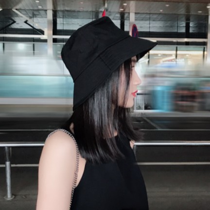Nón Tai Bèo Rộng Vành Chất Liệu Cotton Lanh Màu Trơn Thời Trang Hàn Quốc Cho Nữ