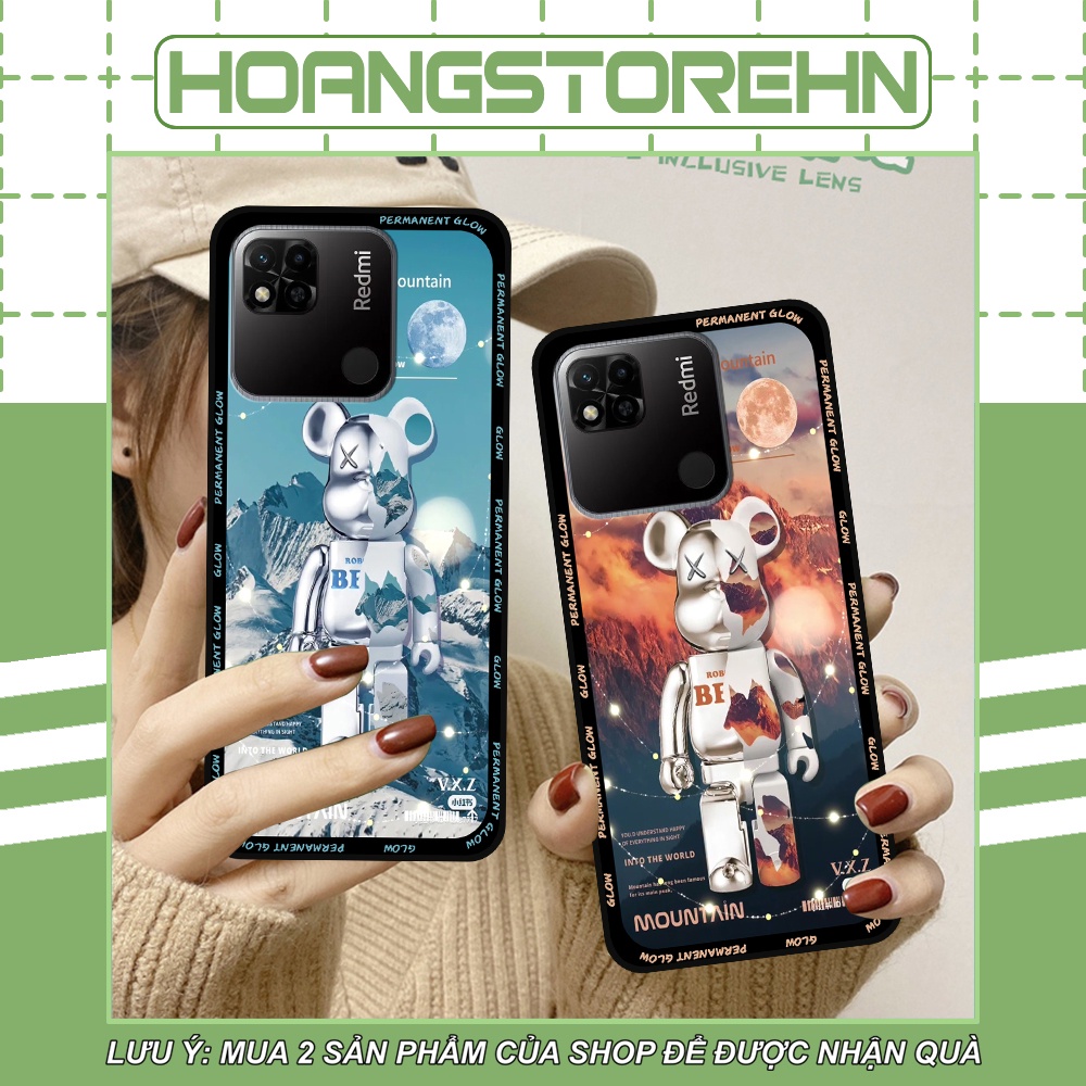 Ốp Xiaomi Redmi 10A in hình họa tiết Mountain, Be@rbrick dễ thương (T13 - T18)