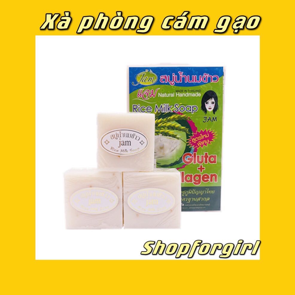 Xà phòng cám gạo Thái Lan Jam Rice Milk Soap ( lẻ 1 viên) - SHOPFORGIRL