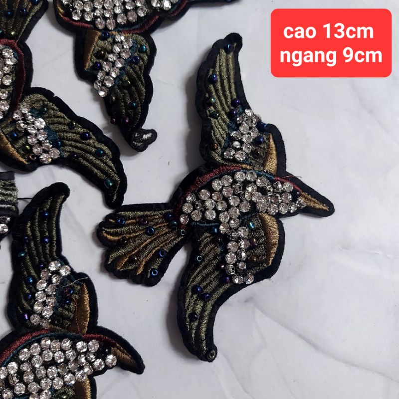 Hình may và hình ủi , mẫu con hạc trang trí.