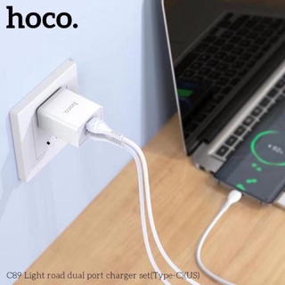 Bộ Sạc Hoco C89 2 Cổng USB 2.1A (MICRO Android,TYPEC Android,ip) dài 1M-