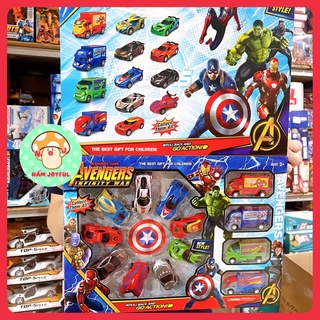 Set oto nhựa siêu anh hùng 13 chiếc