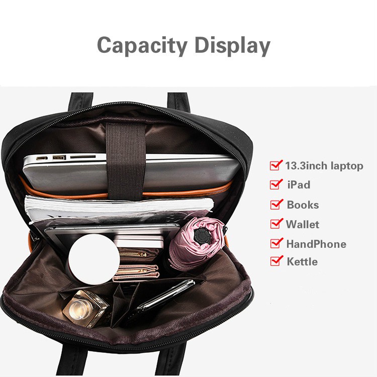 Ba Lô đựng Máy Tính Xách Tay Cỡ 13.3 Inch Chống Sốc Dành Cho Nữ MINGKE