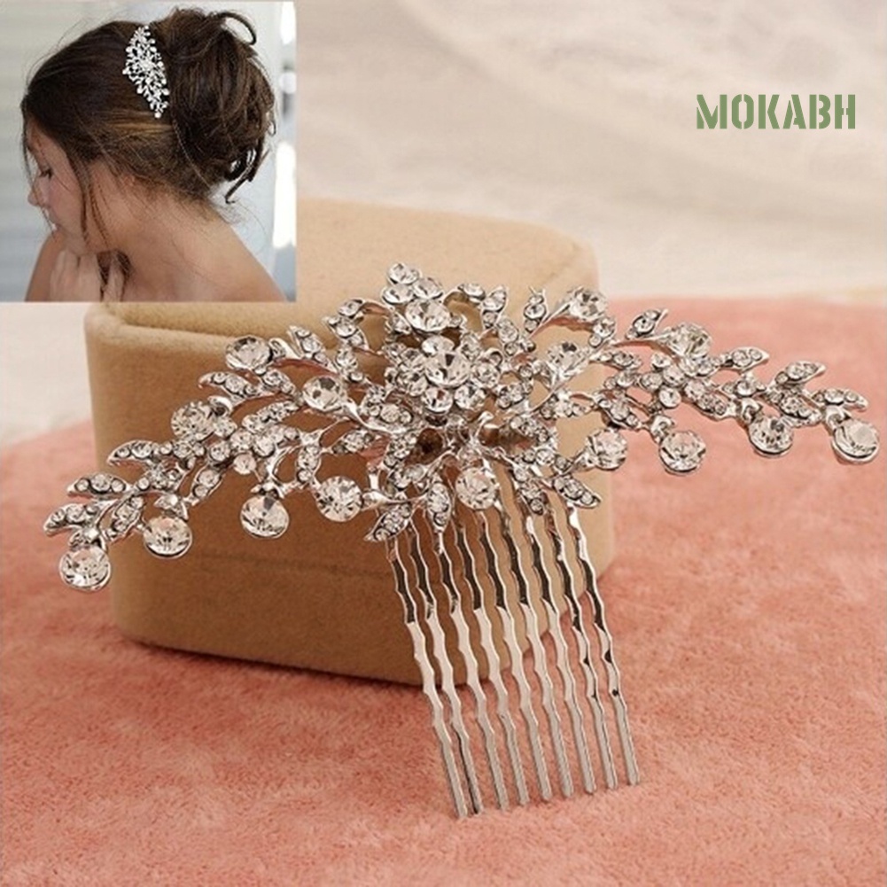 Lược Cài Tóc Đính Đá Thanh Lịch Dành Cho Cô Dâu