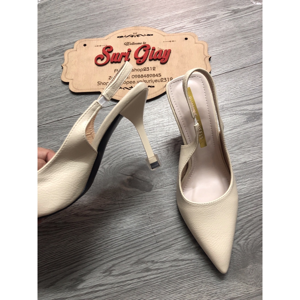 ẢNH THẬT GIÀY CAO GÓT NỮ TRƠN MŨI NHỌN GÓT ĐŨA CAO 7P
