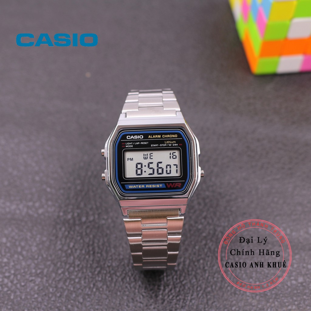 Đồng hồ Unisex Casio Vintage A158WA-1DF dây kim loại