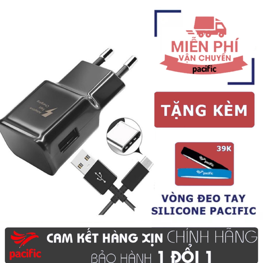 Bộ Sạc Nhanh Cho Samsung Galaxy S8, S8 Plus, S9, S9 Plus, Note 8, Note 9 - Tặng Que Chọc Sim Pacific
