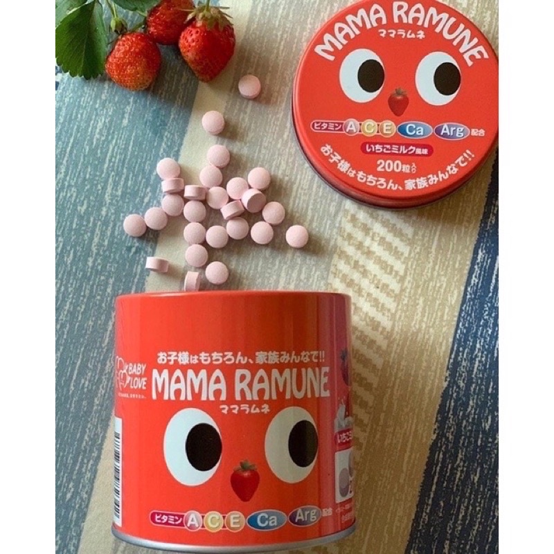 [Hàng_Nhật] 🍬 KẸO BIẾNG ĂN MAMA RAMUNE NHẬT 200viê 🍬-Kẹo Ăn Ngon Mama Nhật Bản