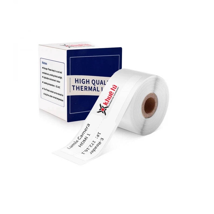 Nhãn Cáp 25 X 38mm, Màu Trắng, KTC-F2538-40-100