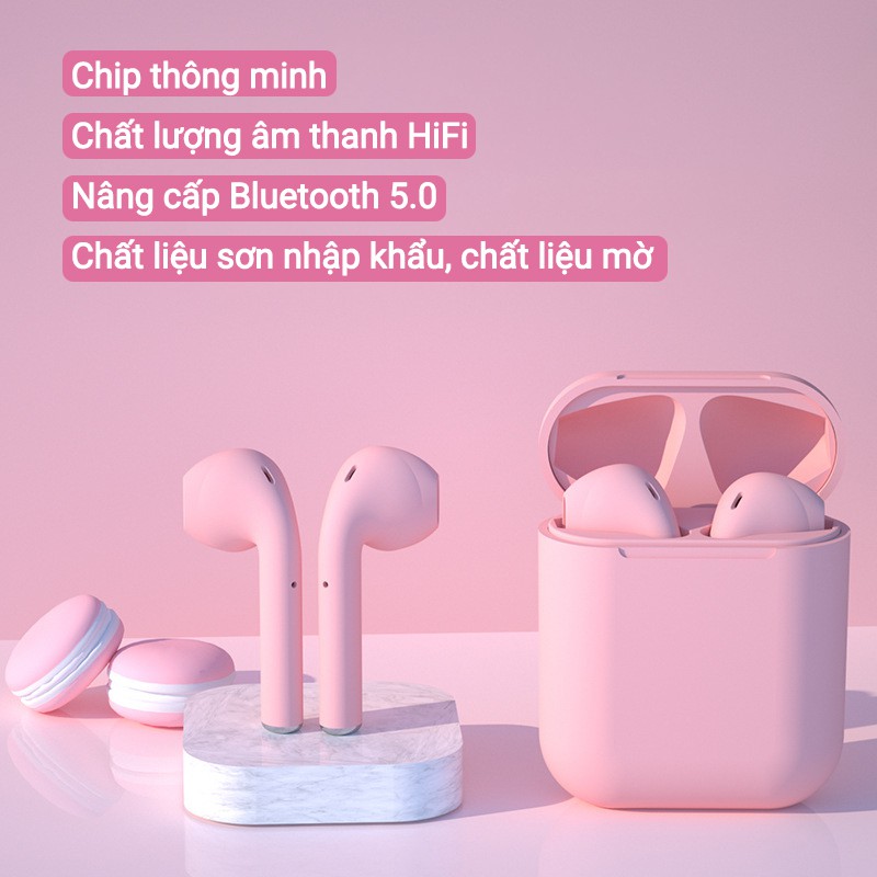 Tai Nghe Bluetooth. Tai Nghe Inpods i12 TWS 5.0 Không Dây Cảm Ứng Âm Thanh Cực Hay Dành Cho IOS Androi  màu Hàn Quốc