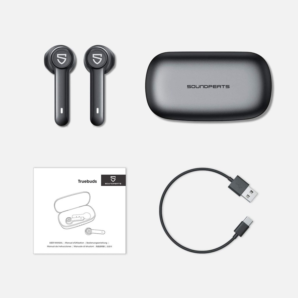 [Mã ELMALL300 giảm 7% đơn 500K] Tai Nghe True Wireless SoundPEATS TrueBuds Bluetooth V5.0 Tích Hợp Sạc Dự Phòng 2600mAh