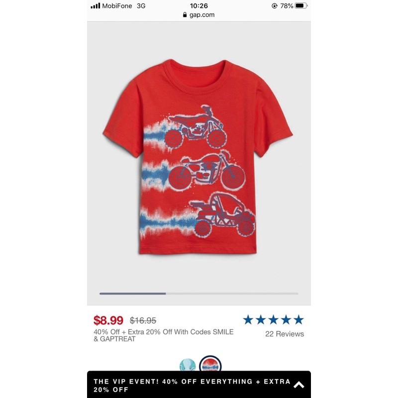 Combo 5 áo trẻ em