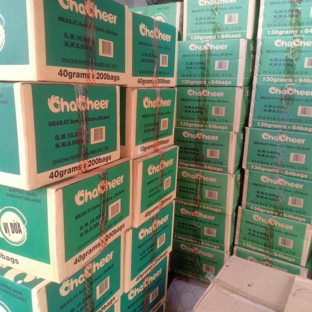 1 THÙNG 200 GÓI HƯỚNG DƯƠNG CHACHEER 40G VỊ DỪA DATE MỚI