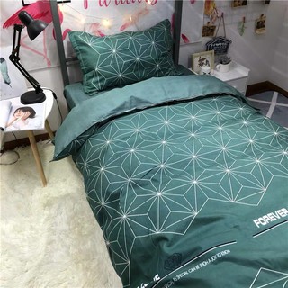 Sét chăn ga gối poly kim cương xanh