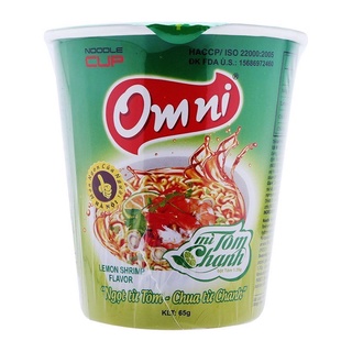 Mì ly, mì gói tôm chanh omni