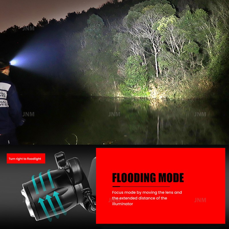 Đèn LED Đội Đầu T6 Phóng To Thông Minh Công Suất Cao Sạc Usb Tiện Dụng