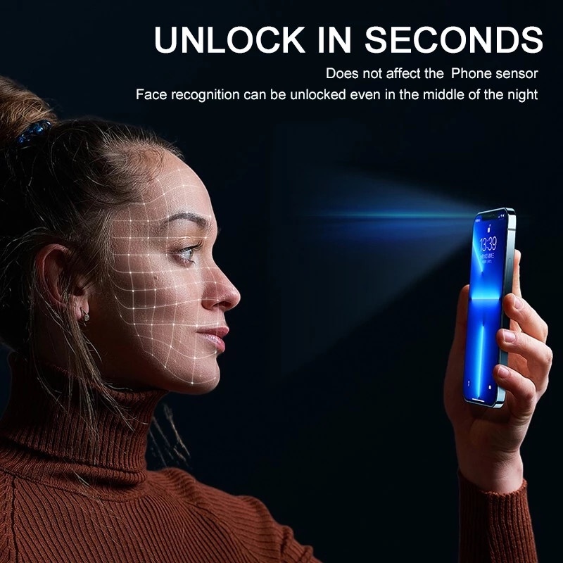 Kính cường lực bảo mật toàn diện 9h tốt nhất cho iphone 14 12 13 pro max x xs max xr 6 6s 7 8 plus anti spy glare peeping screen protector độ nét cao