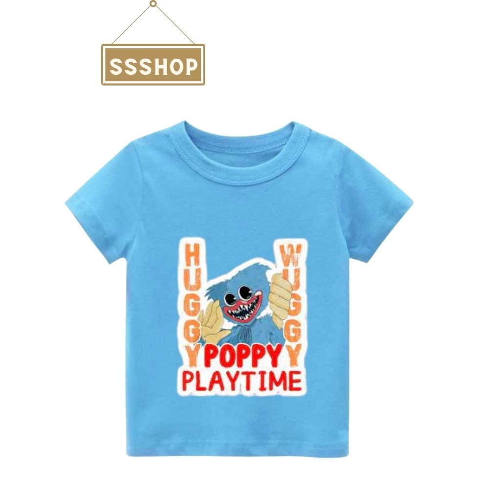 Áo thun bé trai và bé gái in hình Huggy Wuggy, Áo Poppy Playtime chất liệu cotton thoáng mát mềm mịn SSSHOP 12