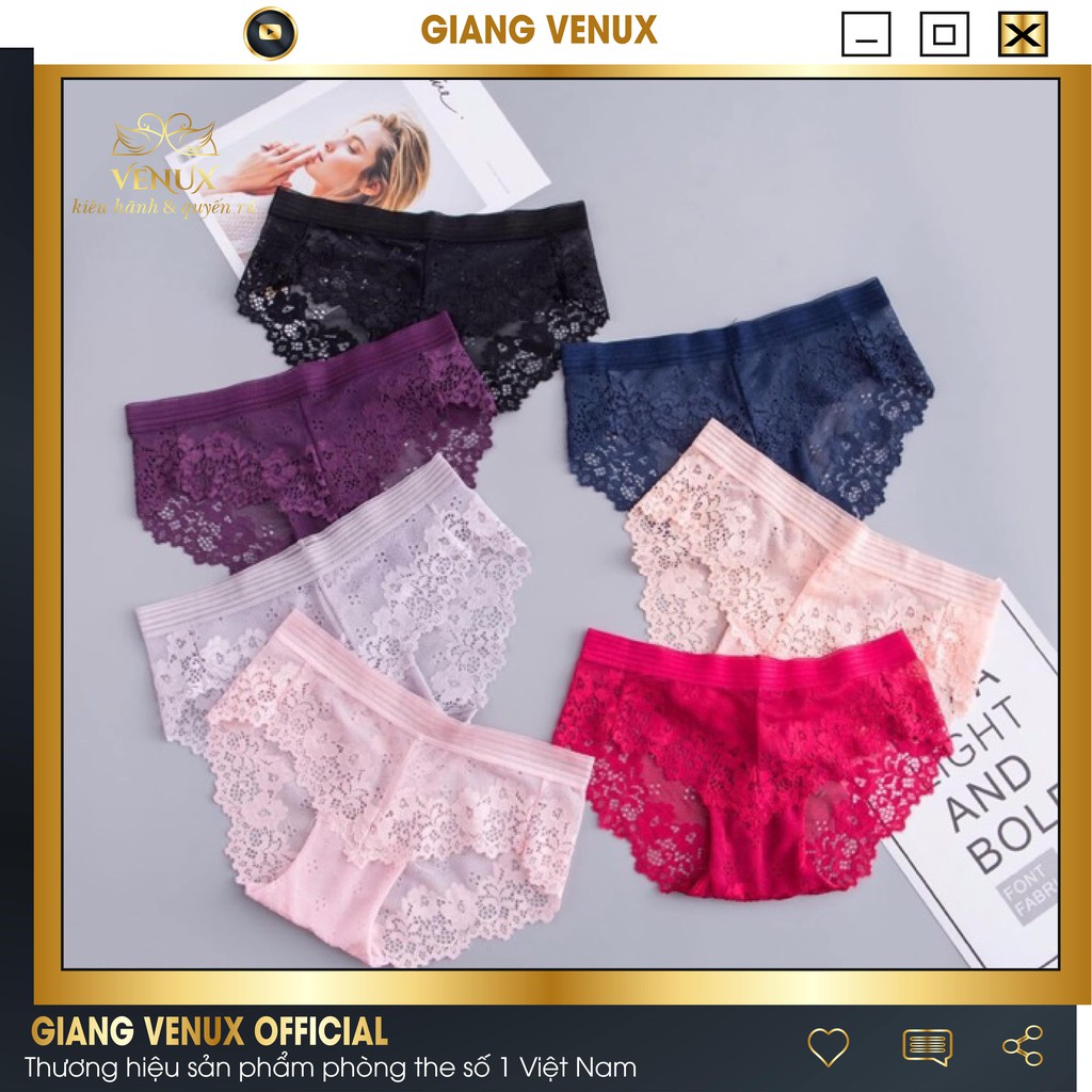 Quần Lót Nữ Ren Sexy thiết kế họa tiết ren xuyên thấu siêu gợi cảm quyến rũ (lố 10 Chiếc)