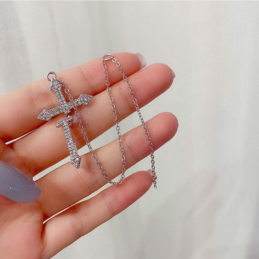 Khuyên Tai Dài Hình Thánh Giá Phong Cách Cổ Điển Thanh Lịch Dành Cho Nữ