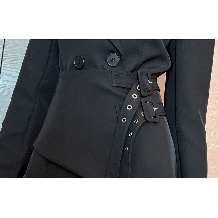 [SIÊU SALE] Đầm Vest Blazers Thắt Eo Màu Đen Thiết Kế Phong Cách Hàn Quốc | BigBuy360 - bigbuy360.vn