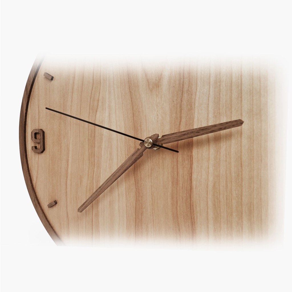 Đồng hồ gỗ treo tường cao cấp | Phong cách tối giản, hiện đại | NAU FACTORY