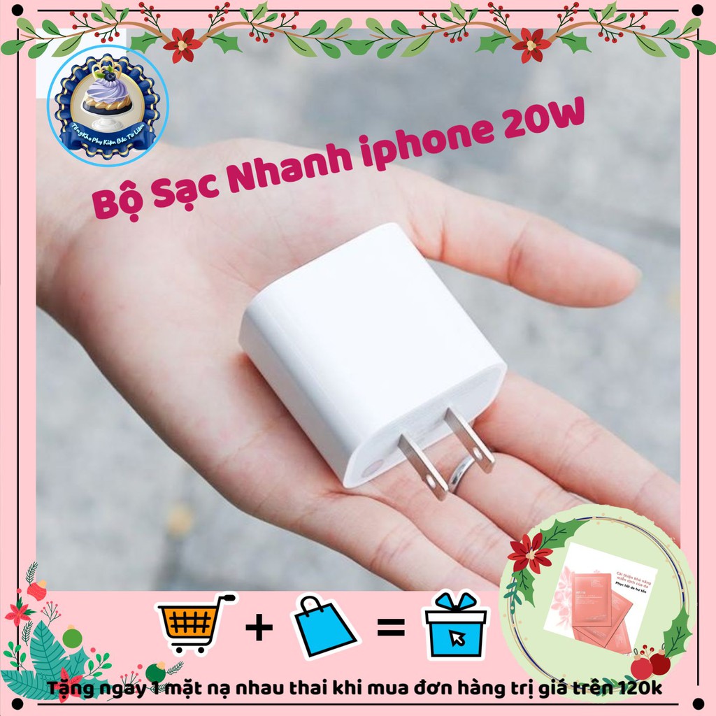 Bộ Sạc Nhanh Iphone 20W Sử Dụng Cho Iphone 11/11 Pro/11 Pro Max/7/7 Plus /8 /8 Plus/ X /Xs/Xs Max bảo hành 6 tháng