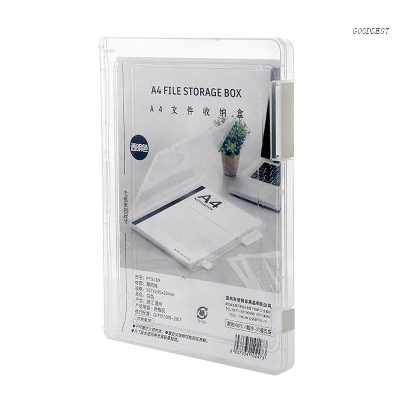 Hộp Nhựa Trong Suốt Đựng Tài Liệu Khổ A4 12X9Inch Để Bàn Tiện Dụng