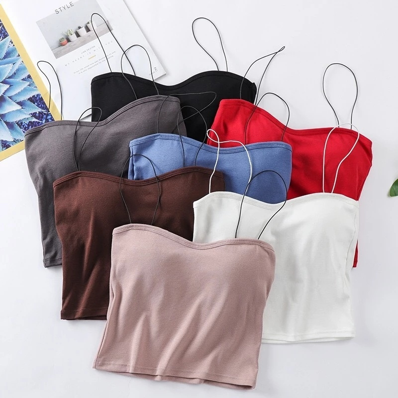 Áo Cotton Dệt Kim Không Tay Cổ Chữ V Màu Trơn Thời Trang Cho Nữ