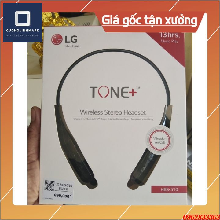 Xả Giá Gốc - Tai nghe Bluetooth LG HBS 510 - Hàng Chính Hãng -Bảo Hành 6t - Pin Cực Khủng - Dùng 15h