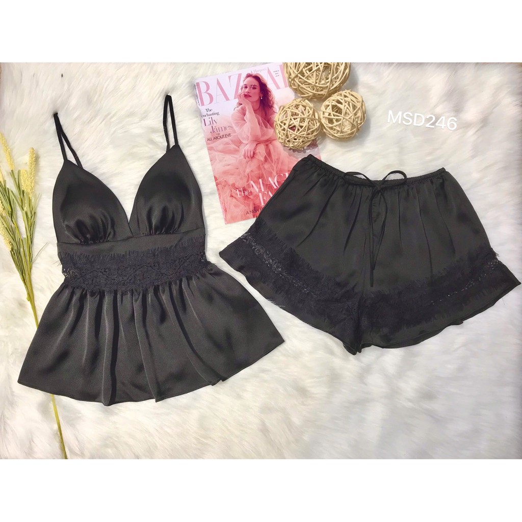 [FREESHIP 50K] Bộ Ngủ Ren NHIHOUSE71 Quần Đùi Bèo Áo Cúp Ngực Sexy Freesize Dưới 55kg | BigBuy360 - bigbuy360.vn