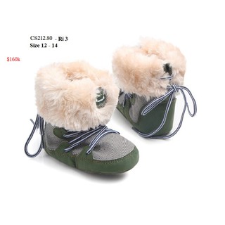 Boot tập đi lót lông cao cổ 3 màu