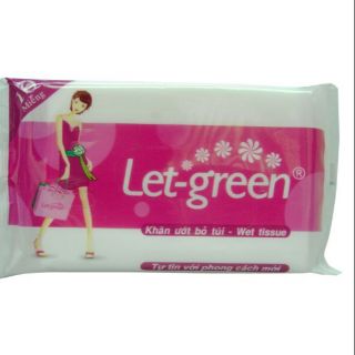 Khăn ướt bỏ túi Letgreen 10 tờ/bao.