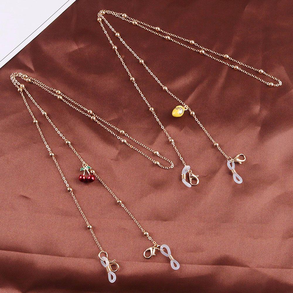 Dây Đeo Mắt Kính Chống Trượt Phối Hạt Kim Loại Hình Trái Cây Thời Trang VANES1