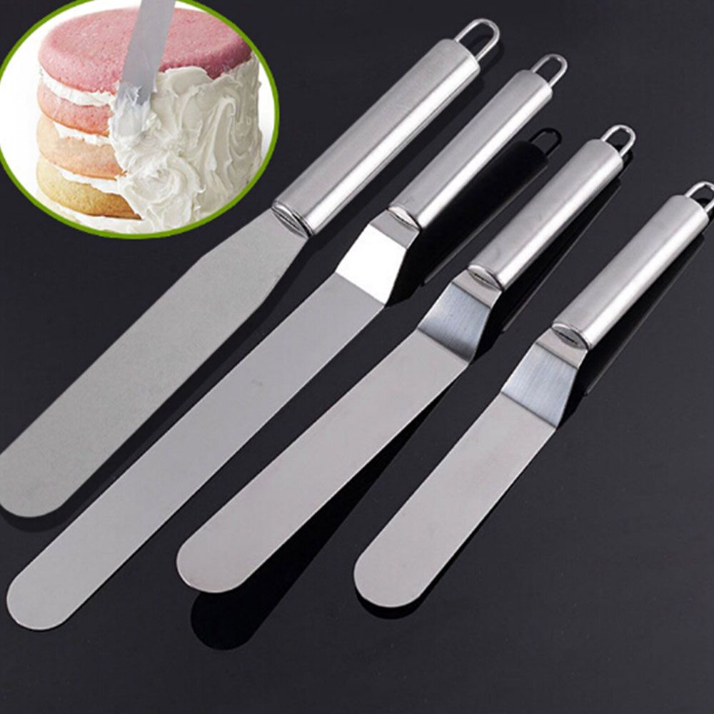 Dụng cụ phết kem 6/8/10 inch bằng thép không gỉ dùng trang trí bánh DIY
