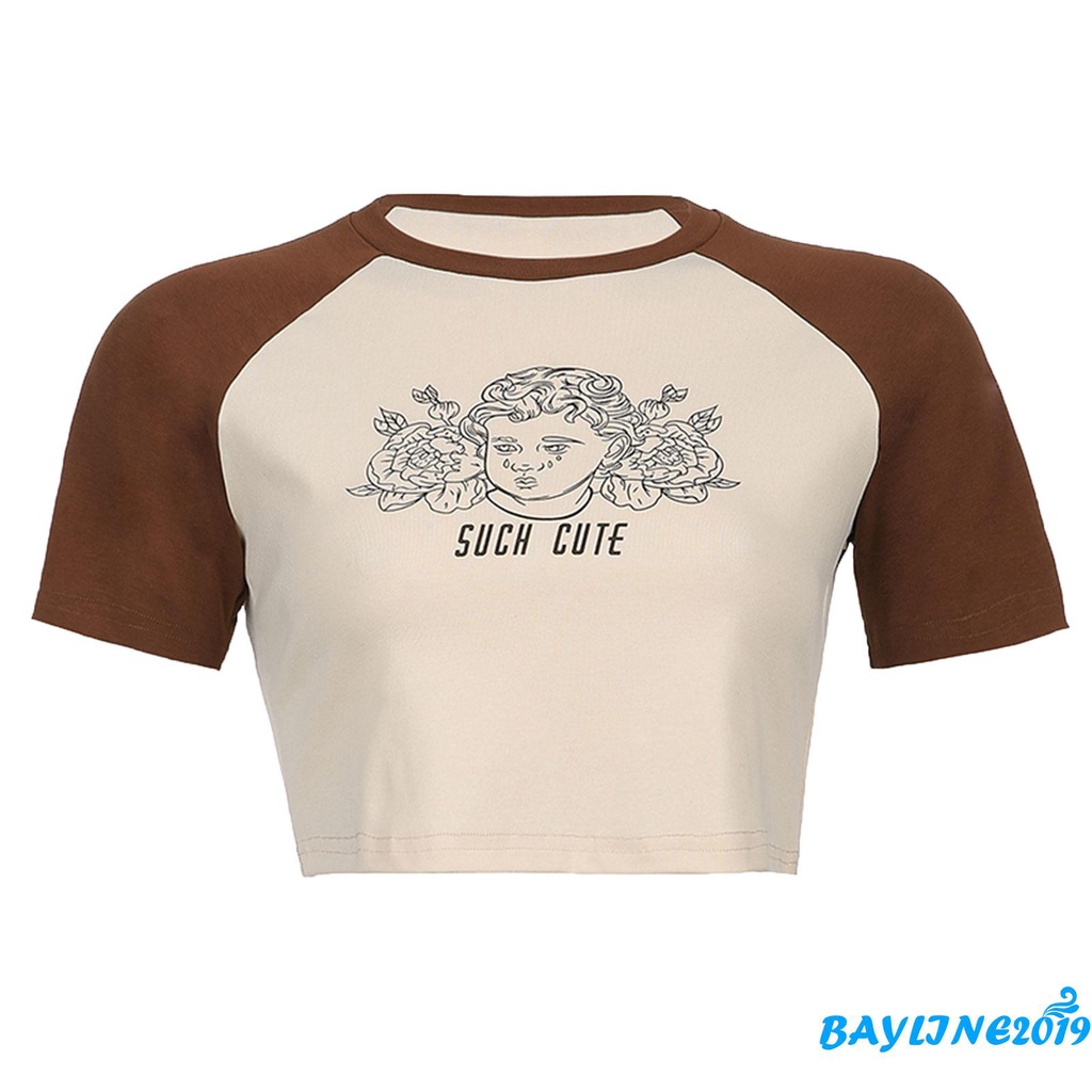 Áo Thun Nữ Ngắn Tay Cổ Tròn Thời Trang