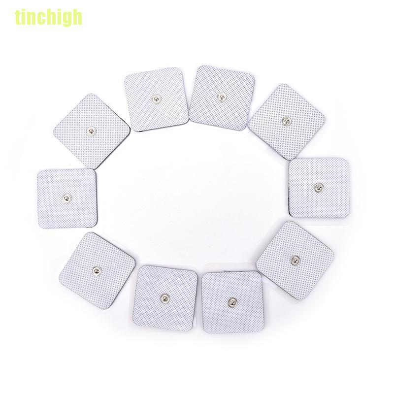 (Hàng Mới Về) Set 10 Miếng Đệm Điện Hình Vuông Thay Thế Cho Máy Mát Xa