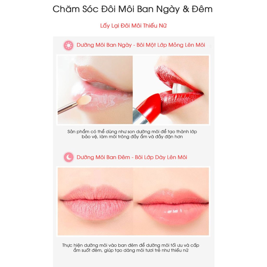 [Ship Toàn Quốc] LANBENA Mặt Nạ Môi Son Dưỡng Môi Đường Nâu/Cam/Hoa Hồng LIP MASK&amp;LIP BALA