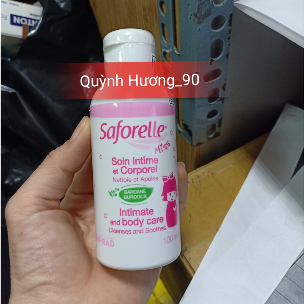 Dung dịch vệ sinh SAFORELLE MISS cho bé gái từ 2 tuổi chai 100ml