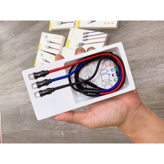 [ Cáp Sạc Đa Năng 3 Cổng ] Lighting + TypeC + Micro BASEUS Chính Hãng