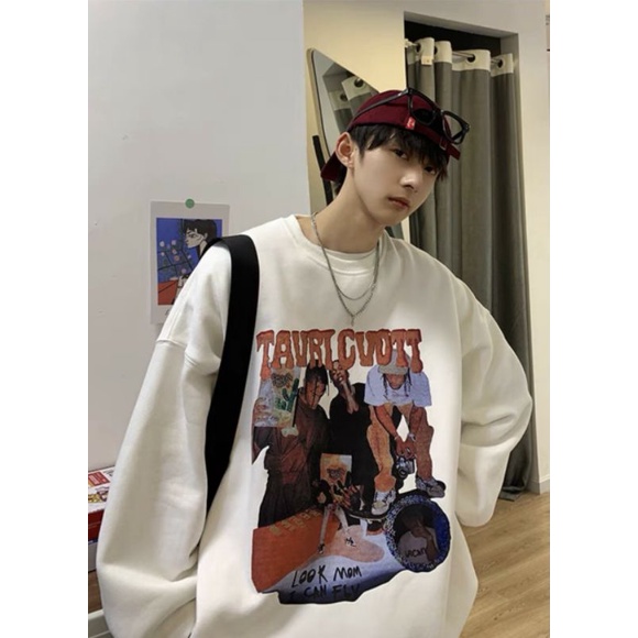 Áo Sweater cổ tròn dài tay TAV thun hoodie form rộng UlzzangChất nỉ chân cua đẹp Không Bai xù Trend Free Ship